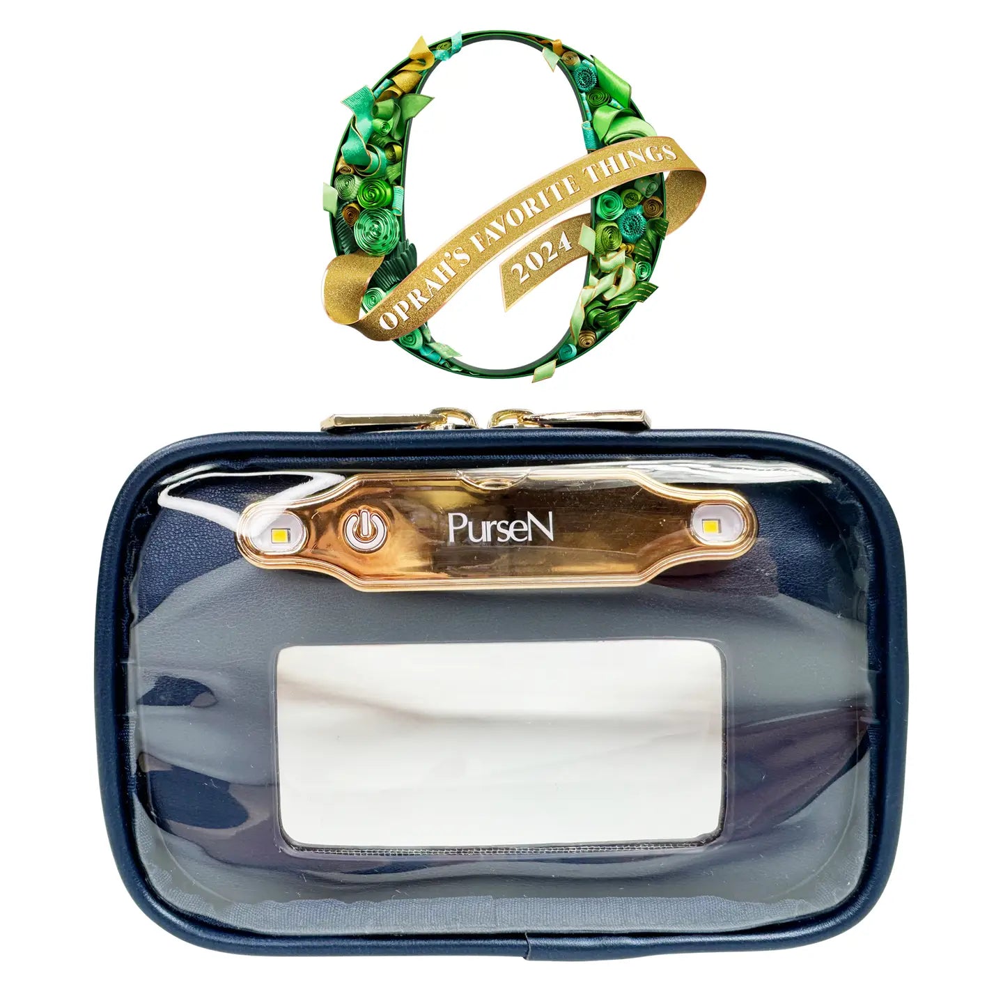 PurseN Littmini Lighted Mirror Case Navy Pearl