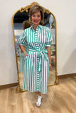 Foxcroft Esther Springtime Stripe Elbow Sleeve Dress