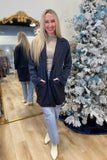 Vintage Havana Black Cloud Fleece Trench Coat