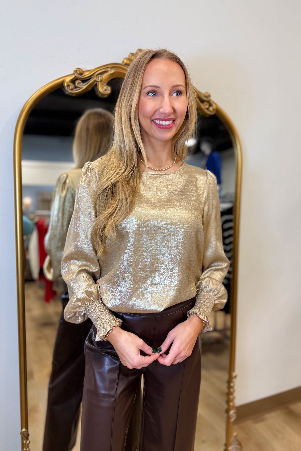 Special Date Blouse Gold