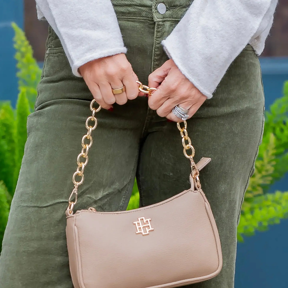 Caroline Hill Joan Crossbody Taupe