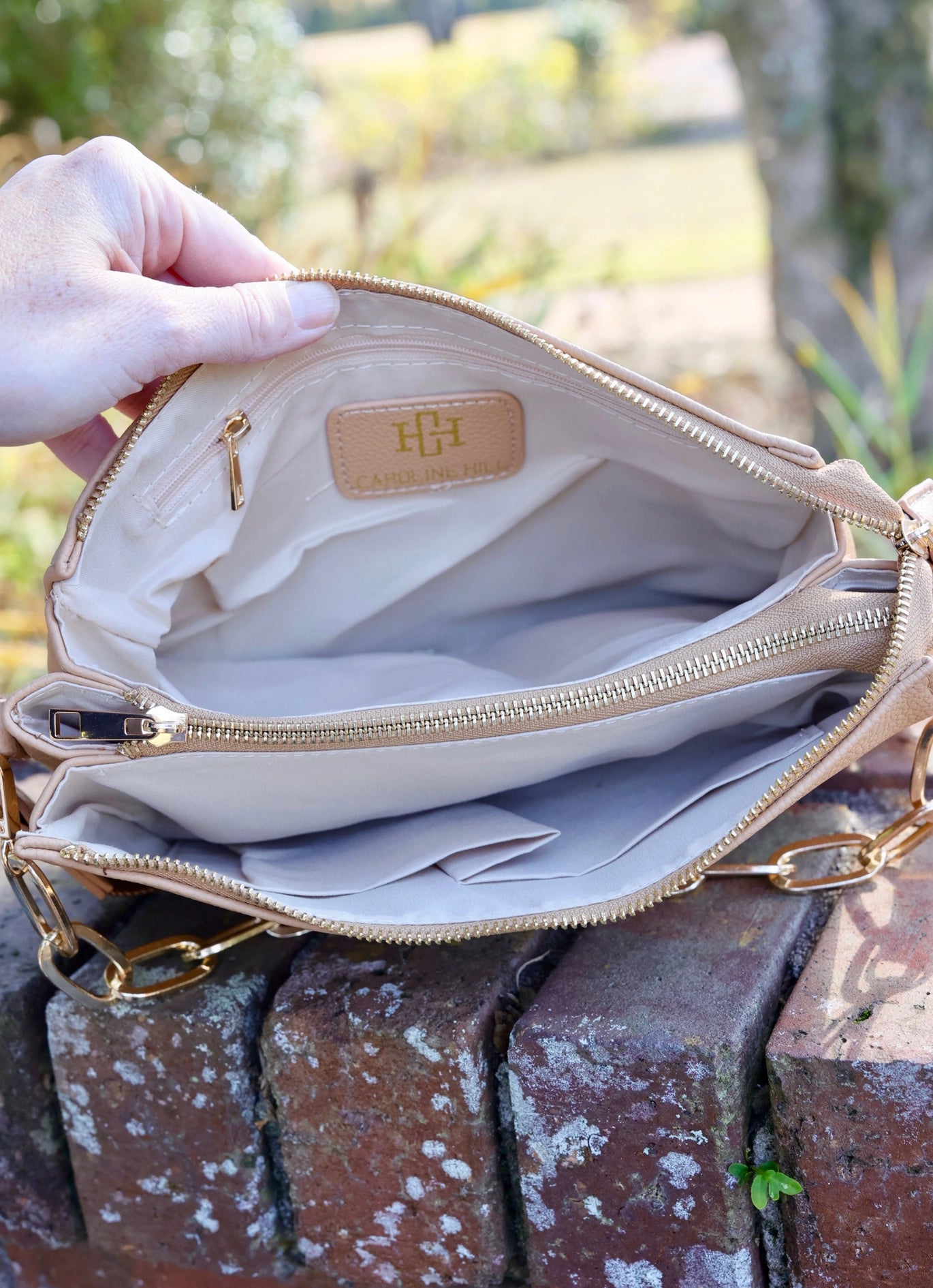 Caroline Hill Ariana Crossbody Tan