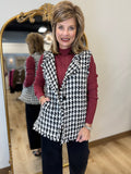 Multiples Houndstooth Vest