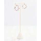 Caroline Hill Burr Star Hoop Earring White