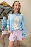 Cuddle Bunny Sweater Blue Grey