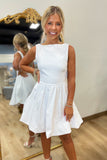 Blaine Bubble Mini Dress White