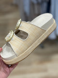Shushop Lori Platform Sandal Natural Woven