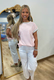 Country Stripe Tee Pink