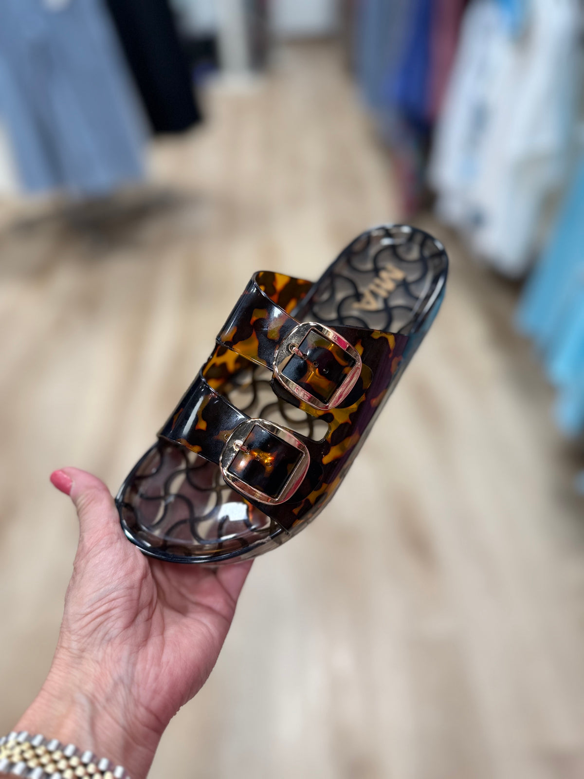 Mia Glimmer Sandals Leopard