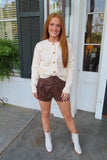 Blissful Bows Button Front Cardigan Cream