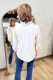 Umgee Ruffle Colar Blouse Ecru