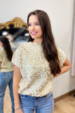 Gold Leopard Embossed Sweater