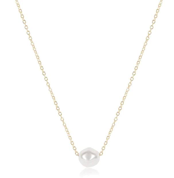 E Newton 16" Necklace Gold Admire Pearl