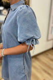 Dreaming in Denim Puff Sleeve Dress