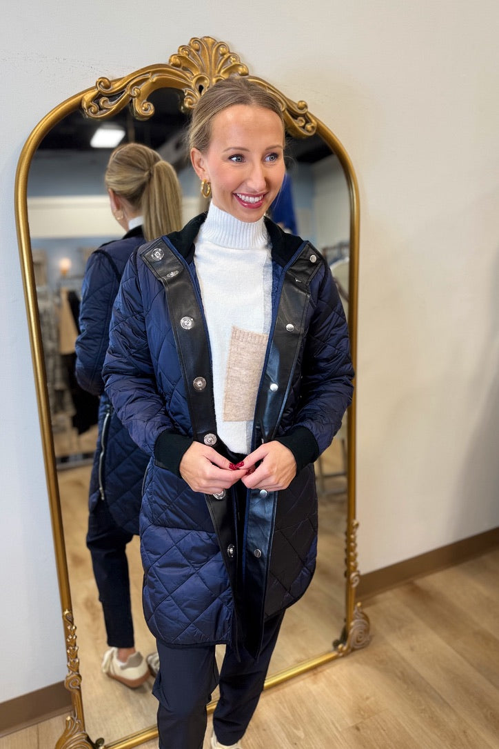 Charlie B Reversible Puffer Jacket Navy