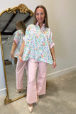 Umgee First Bloom Floral Striped Top