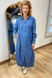 APNY Maxi Shirt Dress Medium Indigo