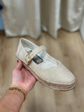 Toms Carolina Mary Jane Champagne Glitter