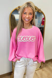 Mary Square XOXO Sweatshirt Pink