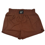 Brown Lulu Mac Solid Shorts