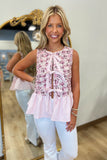 Abstract Pop Blouse Pink