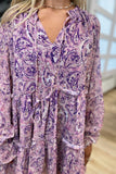 Clara Pink Tempera Long Sleeve Dress