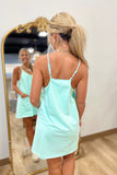Cozumel Sporty Romper Dress Mint