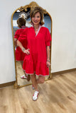 Walk in the Park Dress Red
