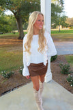 Making Me Blush Ruffle Front Sweater Ivory