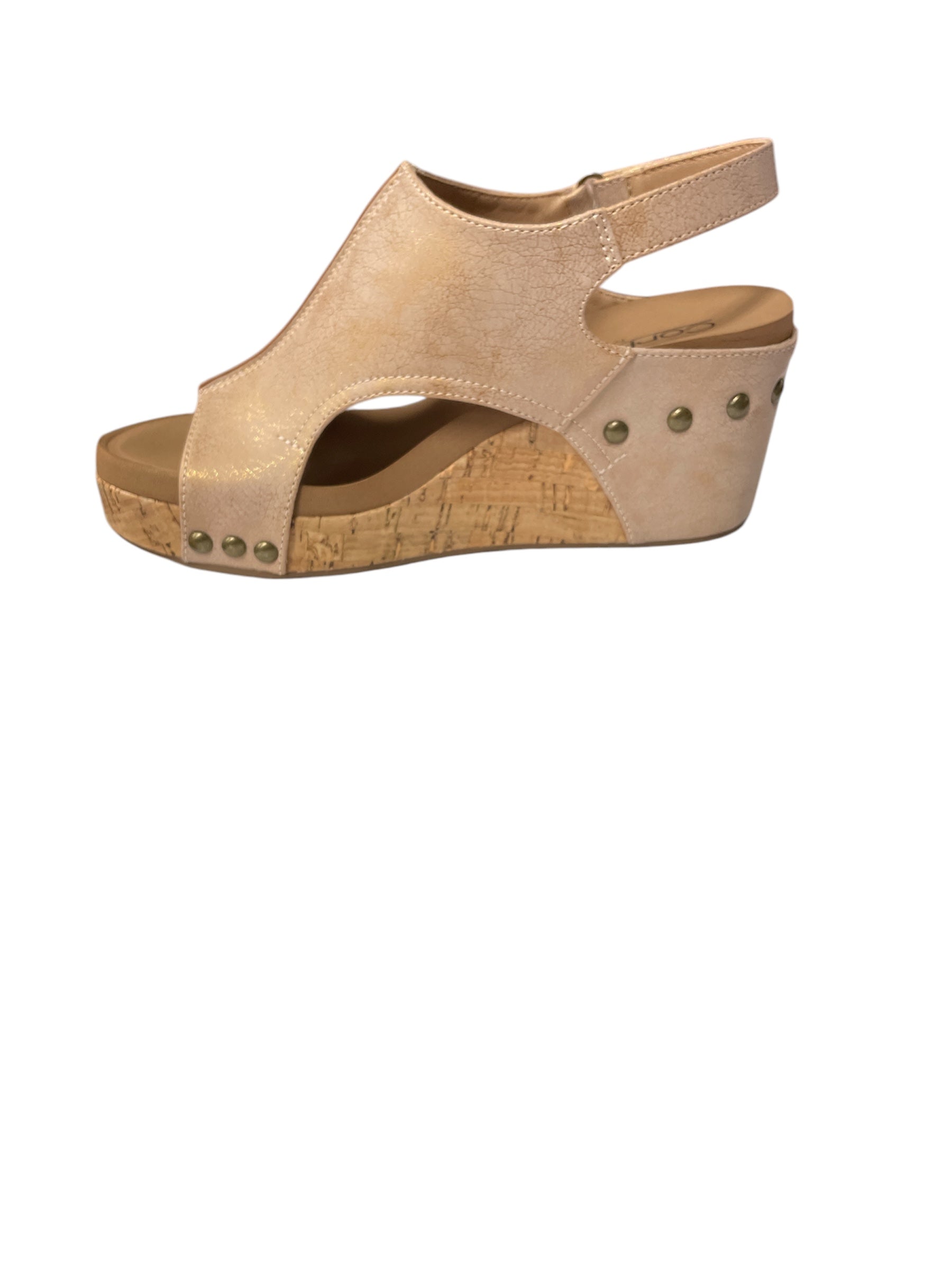Corkys Carley Wedge Sandal Bronze Wash