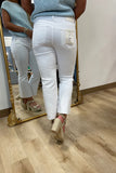 Hidden Happi Cropped Flare White
