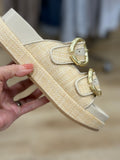 Shushop Lori Platform Sandal Natural Woven