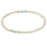 E Newton Gemstone Gold Joy Pattern 3mm Bead Bracelet Hot Mess SS25