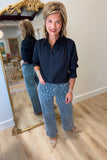 APNY Blue Leopard Pants