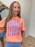 The Heavens Are Roaring Graphic Tee Orange