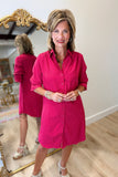 Boho Chic Everywhere Dress Fuchsia