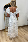 Ethereal Blossom Maxi Dress Cream