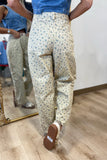 Ditsy Flower Barrel Leg Pants
