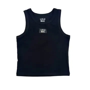 Black Lulu Mac Solid Tank Tops