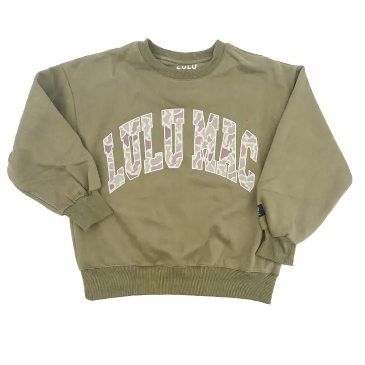 Lulu Mac Green Camo Sweatshirt