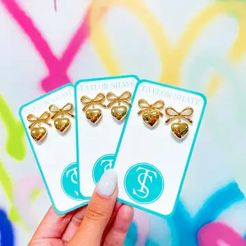 Taylor Shaye Andrea Bow Drop Earrings