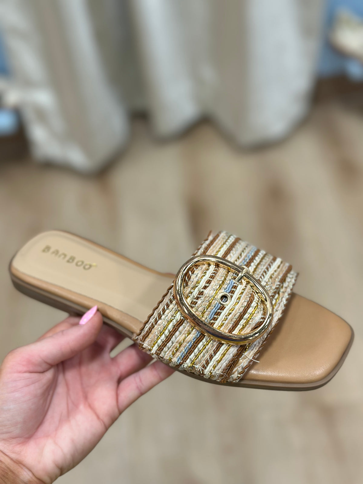 View Slide Sandal Tan Multi