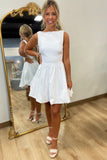 Blaine Bubble Mini Dress White