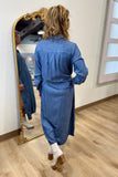 APNY Maxi Shirt Dress Medium Indigo