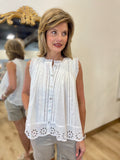 Dylan Malia Sleeveless Top White