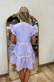 Simple Sunday Contrast Piping Dress Lilac