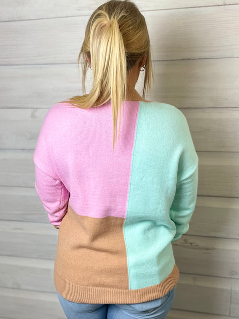 Milton Color Block Sweater