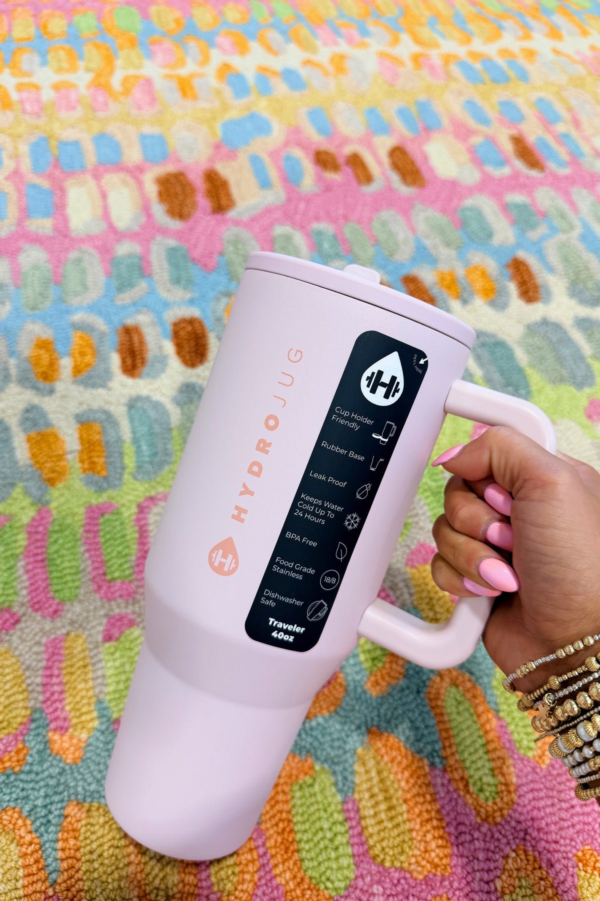 Pink Sand HydroJug 40 oz Traveler Tumbler