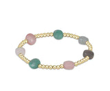 E Newton Admire Gold Pattern 3mm Bead Bracelet Hot Mess SS25