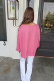 Spice it Up 3/4 Sleeve Knit Top Dusty Rose